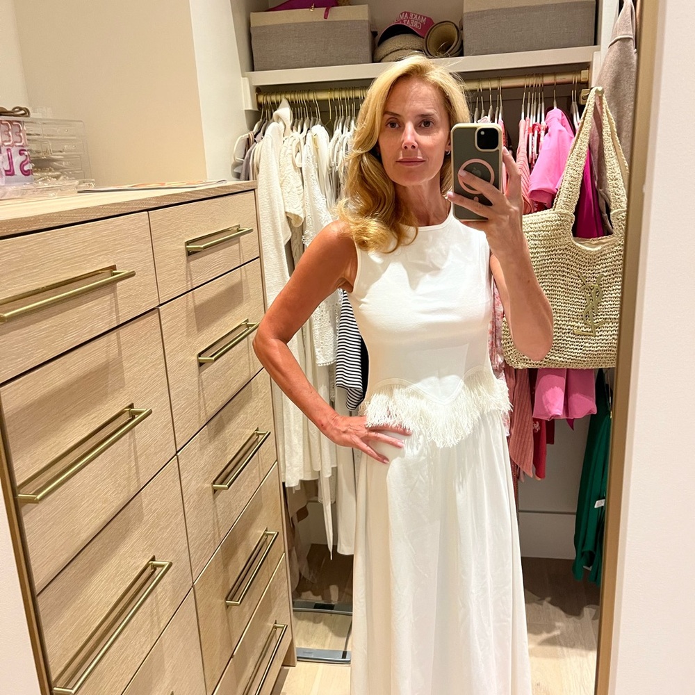 White Maxi Dress with Flowing Silhouette